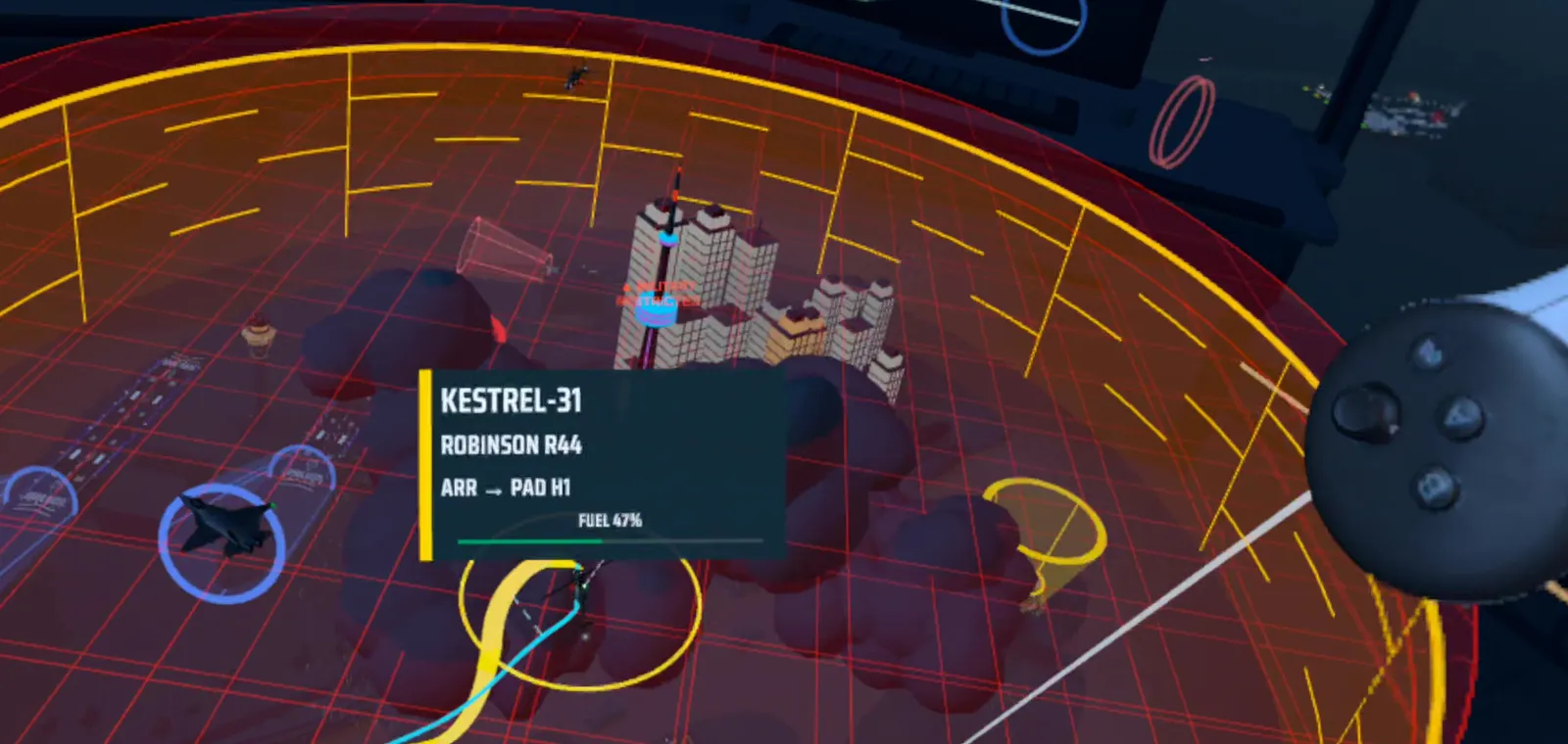 A red military zone on the Toronto board